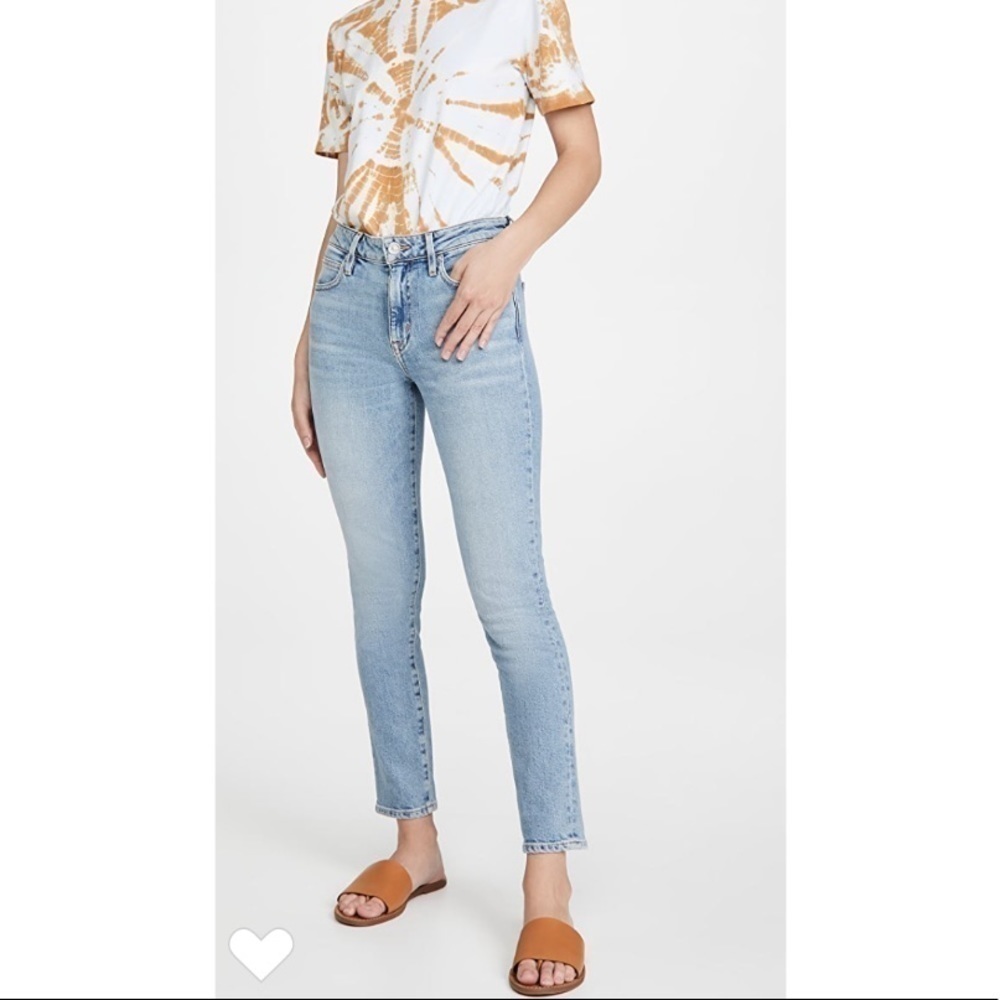 SLVRLAKE Lou Lou Mid-rise Slim-leg Jeans In Love Burns 29